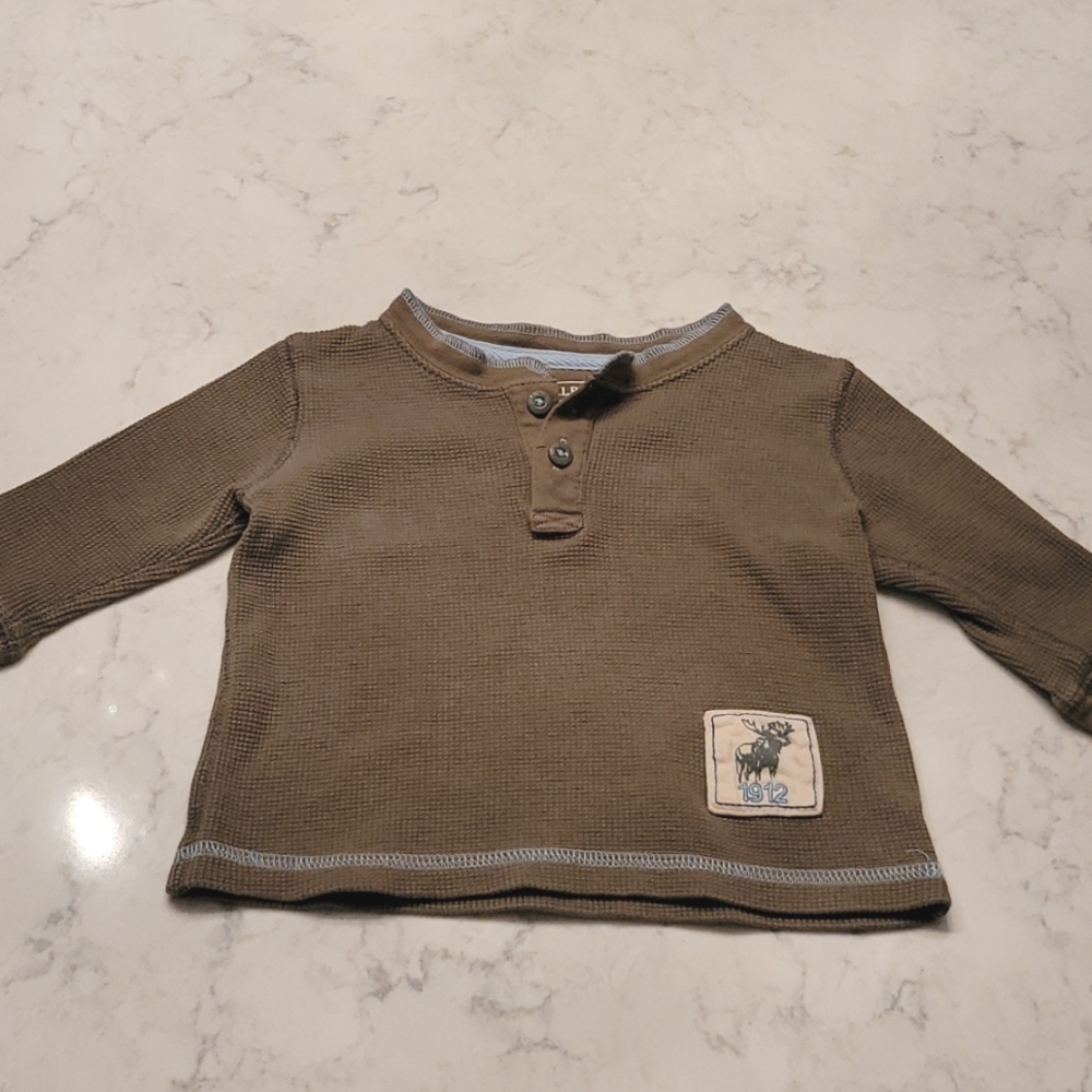 L.L.BEAN THERMAL OLIVE GREEN SIZE 3-6M